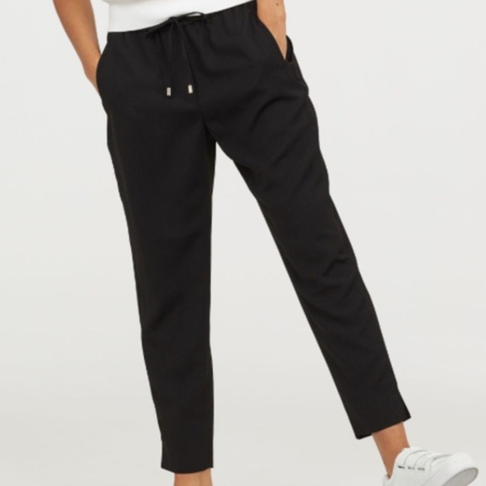 H&M Black Drawstring Trousers